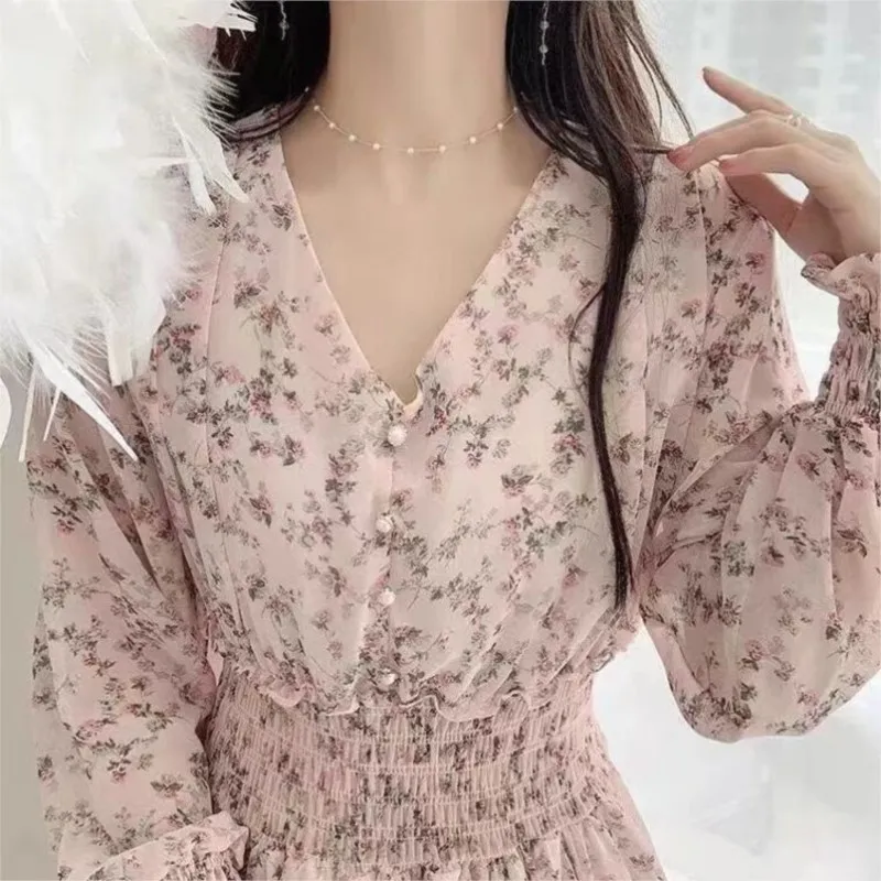 Floral Chiffon Summer Dresses for Women Elegant and Chic Fashion for Casual, Beach, Party, and Formal Occasions Korean Style 